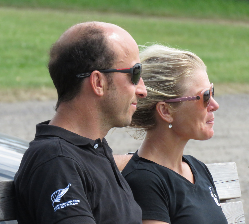The Prices - wearing the Kiwi team's black gear