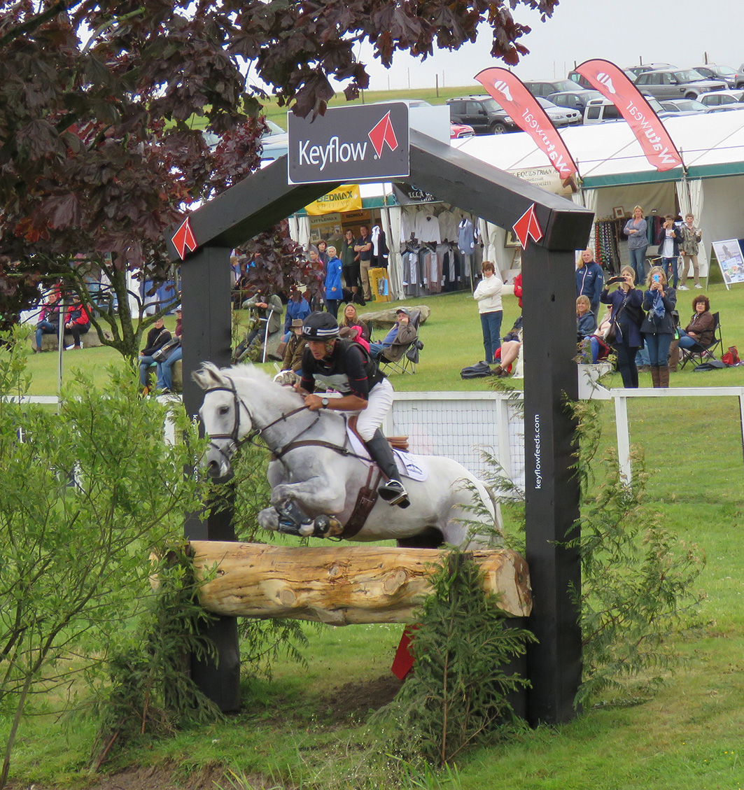 Barbury cross country 2015:  Nicholson and Avebury take the Keyflow jump in the arena