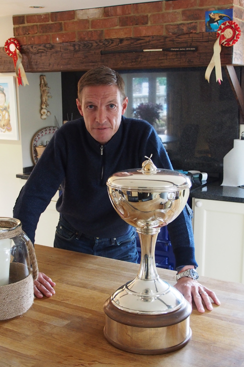 Richard Hughes and the championship trophy